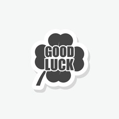 Luck clover icon simple sticker