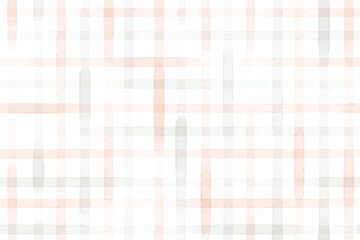 watercolor brush stroke striped gingham pliad seamless pattern