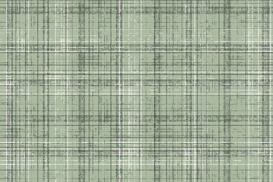 Watercolor Sage Green Brush Stroke Striped Gingham Pliad Seamless Pattern