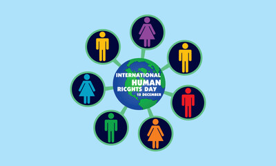 Human Rights Day vector background illustration
