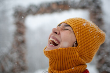 girl in balaclava laughing