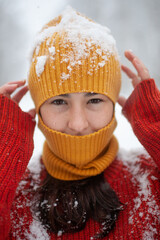 girl fixing her hat