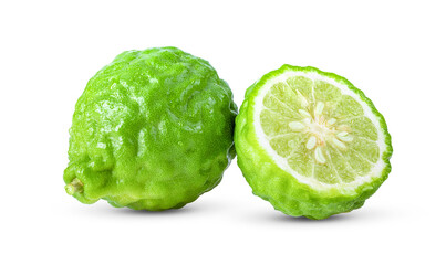 Bergamot or kaffir isolated on transparent png