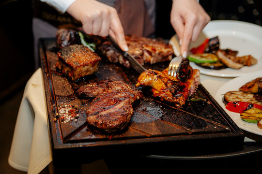 Grilled Meat On The Grill