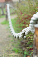 Tree fencing rope.