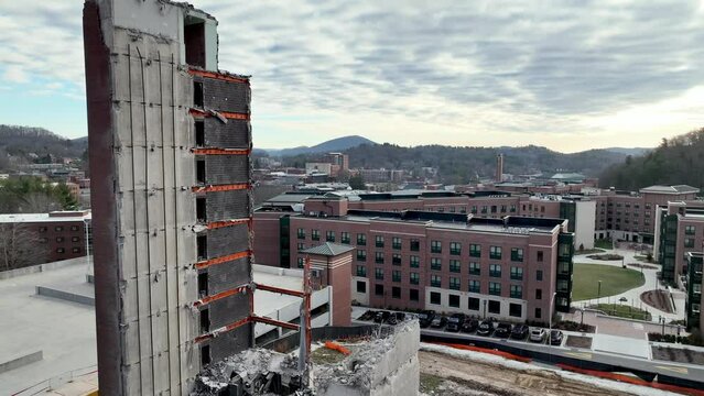 Demolished Dorm On Appalachian State University Campus In Boone Nc, North Carolina