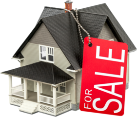 Classic house model with sale label