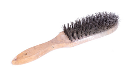 Old used wood wire brush
