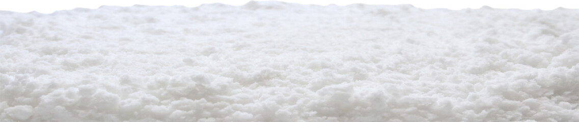 snow isolated on white background close up