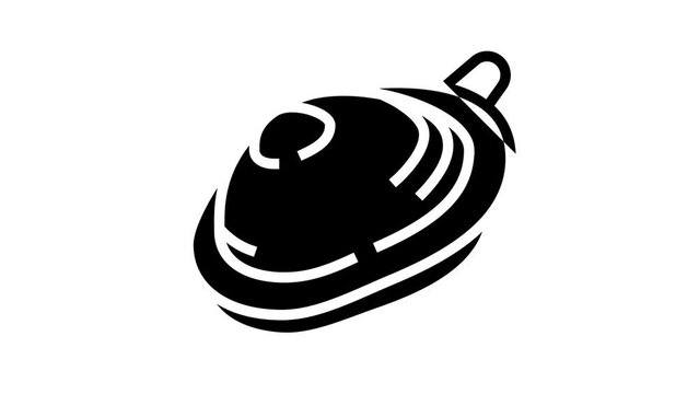 soft-shell clam line icon animation