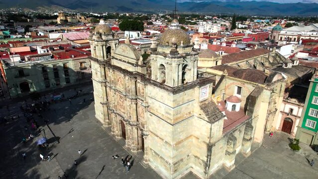 orbital view of Oaxaca Cathedral