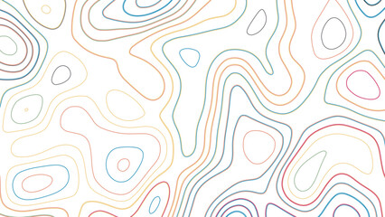 Fototapeta premium Background of the topographic map. Vintage outdoors style. Geographic abstract grid. Line topography map contour background.