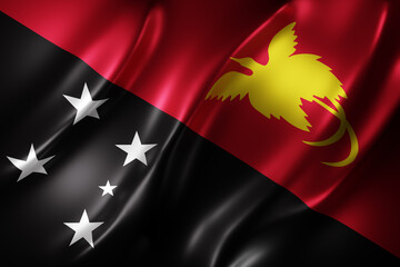 Papua New Guinea 3d flag - 550550747
