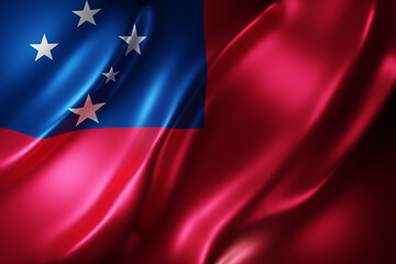 Samoa 3d flag - 550550754