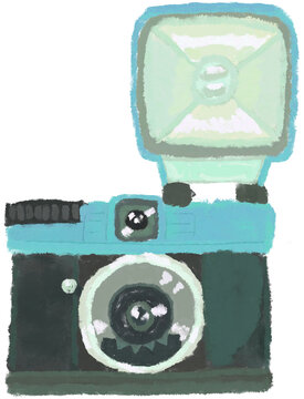 vintage camera drawing illust