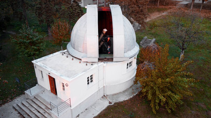 Astronomical observatory for science research of space and cosmos. - obrazy, fototapety, plakaty