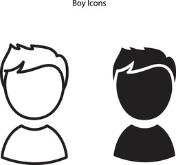 icon. boy icon. Vector boy symbol isolate on white background