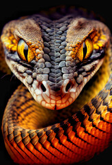 Fototapeta premium Midjourney abstract render of a fantasy snake