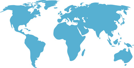 vector illustration of blue colored world map