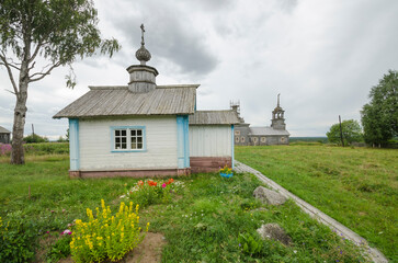 Chapel of Cyril Syryinsky in the village of Syrya. Russia, Arkhangelsk region, Onega district