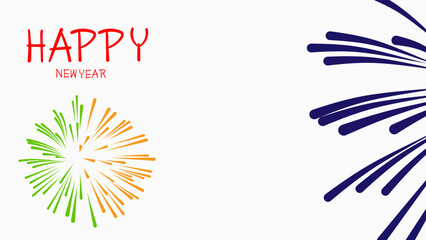 Vector happy new year with Firework card design