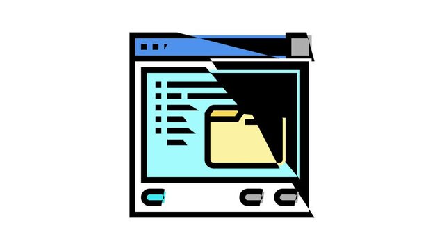 browse folder color icon animation