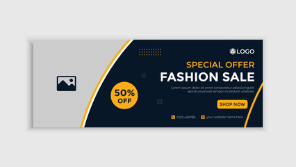 Fashion sale social media banner template