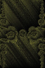 autumn leaf colours including emerald and bright green complemented by warm tawny brown on a black background 3D