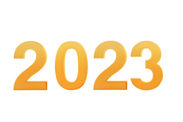 Happy new year 2023 vector text concept 
