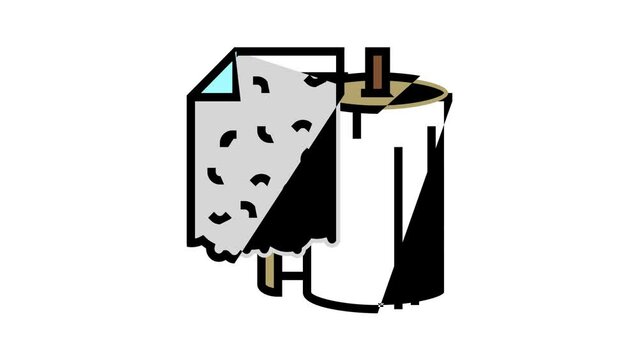 recycled paper color icon animation