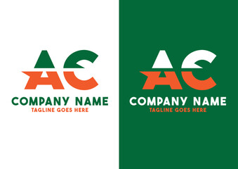 Letter AC logo design vector template, AC logo