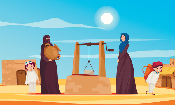 Desert Scene Cartoon