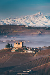 Landscape of Piedmont in winter