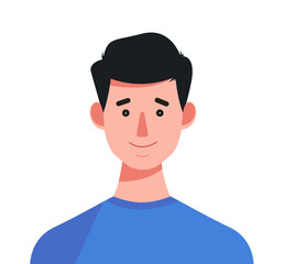 Smart Boy Character Isolated PNG Flat Icon Illustration