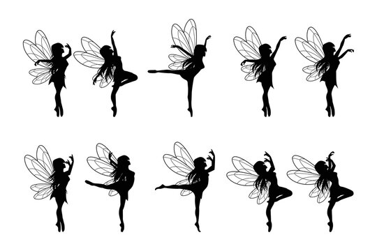 cute fairy silhouette illustration