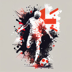 Obraz premium England national football player. English soccer team. England soccer poster. Abstract English football background