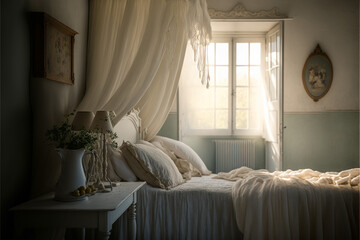 Romantisches Schlafzimmer im Landhausstil