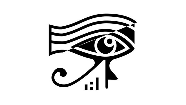 eye egypt line icon animation