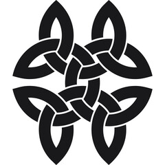 Celtic style symbol, black. Symbol made with Celtic knots to use in designs for St. Patrick's Day.