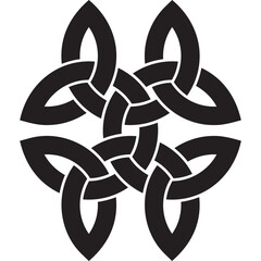 Celtic style symbol, black. Symbol made with Celtic knots to use in designs for St. Patrick's Day.
