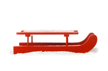 Wooden red sled - 550563563