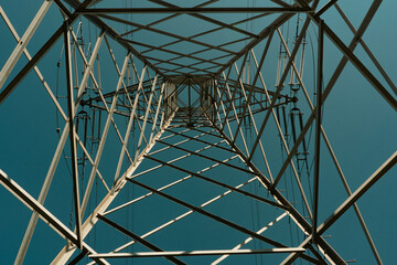 
perspective of an electric tower