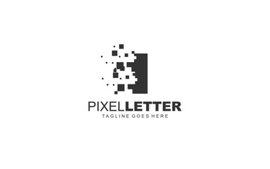 I logo PIXEL for branding company. DIGITAL template vector illustration for your brand.