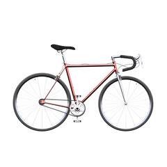bicycle, isolate on a transparent background, 3d illustration, cg render