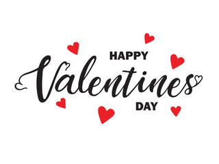 Text of Happy Valentines Day for wallpapers, flyers, invitations, posters, brochures, banners. Vector illustration. 