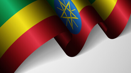 EPS10 Vector Patriotic background with flag of Ethiopia. An element of impact for the use you want to make of it.