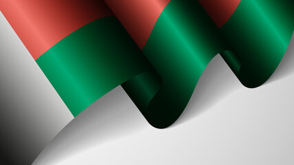 EPS10 Vector Patriotic background with flag of Madagascar. An element of impact for the use you want to make of it.