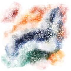 Abstract colorful watercolor hand paint texture. Creative abstract hand drawn background for any purposes. Bright watercolor print.