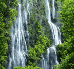 Fototapeta premium Magical waterfalls in the forest