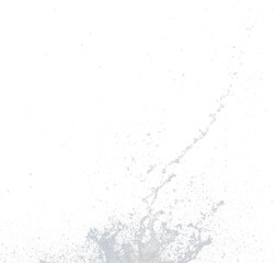 Shape form droplet of Water splashes into drop water attack fluttering in air and stop motion freeze shot. Splash Water for texture graphic resource elements, black background isolated